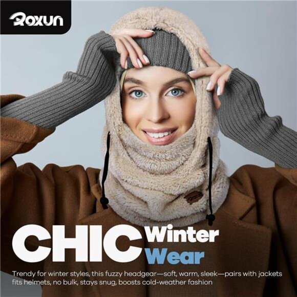 Ski Mask Fleece Balaclava Camel - Picture 2 of 7